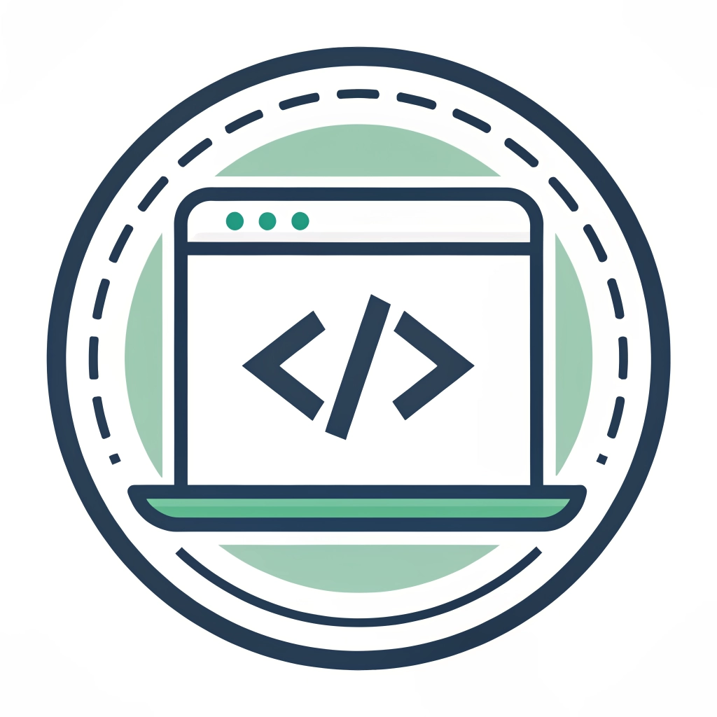 Modern web development logo icon